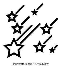 Star Night Winner Flat Icon Isolated On White Background