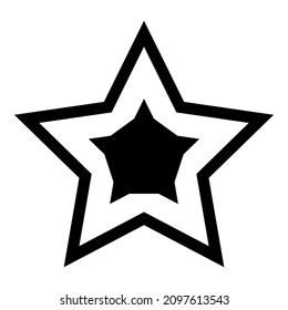 Star Night Winner Flat Icon Isolated On White Background