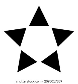 Star Night Winner Flat Icon Isolated On White Background