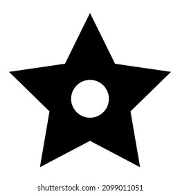 Star Night Winner Flat Icon Isolated On White Background