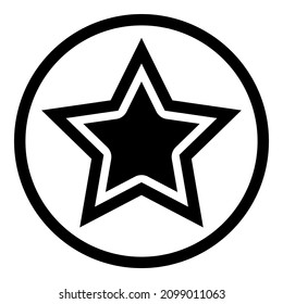 Icono plano del ganador de la noche de la estrella aislado en fondo blanco