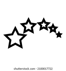 Star Night Winner Flat Icon Isolated On White Background