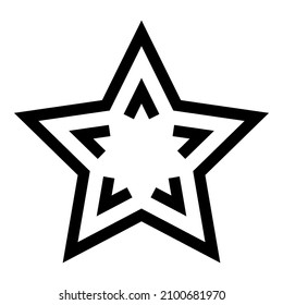 Icono plano del ganador de la noche de la estrella aislado en fondo blanco