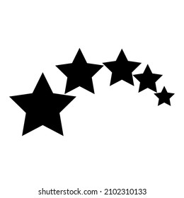 Star Night Winner Flat Icon Isolated On White Background
