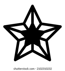 Star Night Winner Flat Icon Isolated On White Background