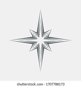 Star north quality vector illustration cut