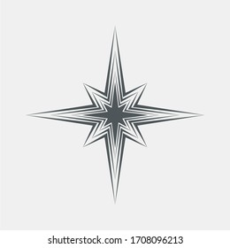 Starre Nord-Weihnachtsmesse für hochwertige Vektorillustration