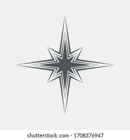 Star north quality vector illustration cut