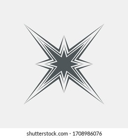 Star north quality vector illustration cut