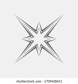Star north quality vector illustration cut