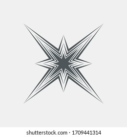 Star north quality vector illustration cut
