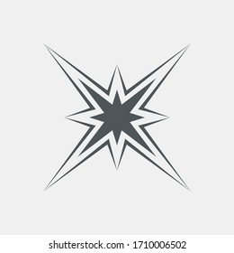 Star north quality vector illustration cut