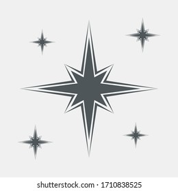 Star north quality vector illustration cut