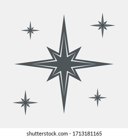 Star north quality vector illustration cut