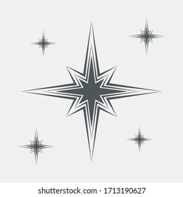 Star North Quality Vector Illustration Cut