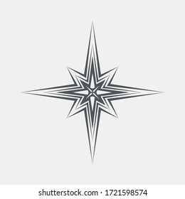 Star north quality vector illustration cut