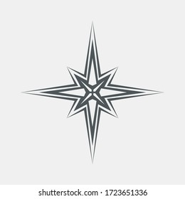 Star north quality vector illustration cut