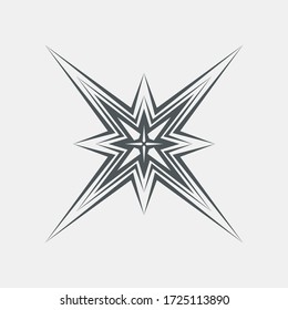 Star north quality vector illustration cut
