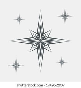 Star north quality vector illustration cut