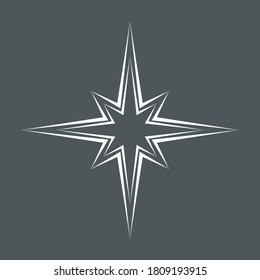 Star north quality vector illustration cut