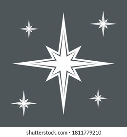 Star north quality vector illustration cut