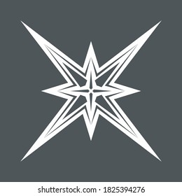 Star north quality vector illustration cut