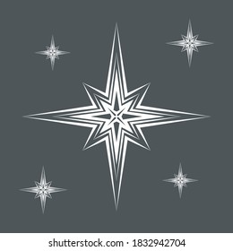 Corta de ilustración vectorial de calidad de navidad norte