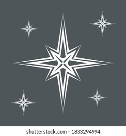 Corta de ilustración vectorial de calidad de navidad norte