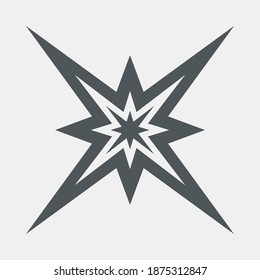 Star north quality vector illustration cut