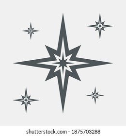 Star north quality vector illustration cut