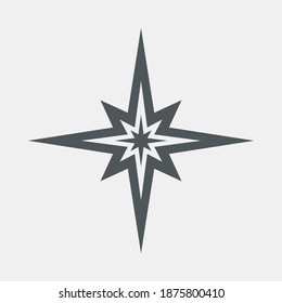 Star north quality vector illustration cut