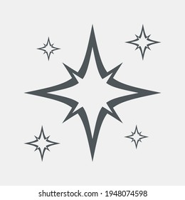 Star north quality vector illustration cut