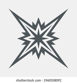 Star north quality vector illustration cut