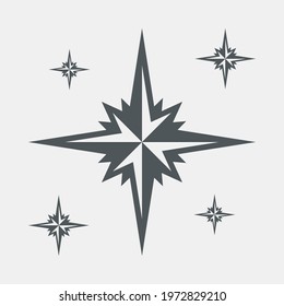 Star north quality vector illustration cut