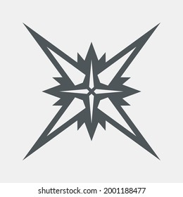 Star north quality vector illustration cut