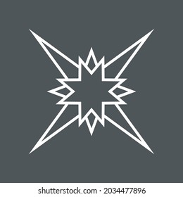 Star north quality vector illustration cut