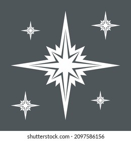 Star north quality vector illustration cut