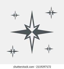 Star north quality vector illustration cut