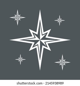 Recorte de la representación vectorial de la calidad norte de la estrella