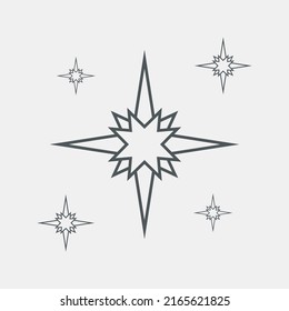 Star north quality vector illustration cut