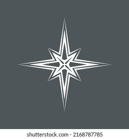 Star north quality vector illustration cut