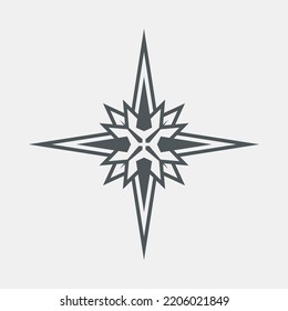 Recorte de la representación vectorial de la calidad norte de la estrella