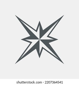 Star north quality vector illustration cut