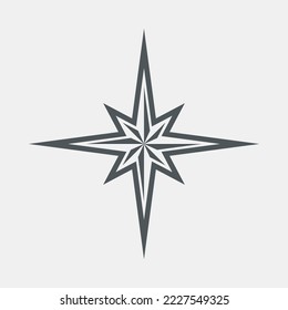 Star north quality vector illustration cut
