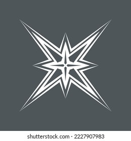 Recorte de la representación vectorial de la calidad norte de la estrella