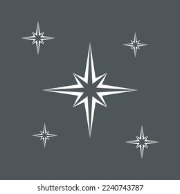 Star north quality vector illustration cut
