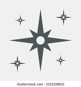 Star north quality vector illustration cut