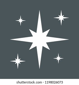 Star north vector illustration cut