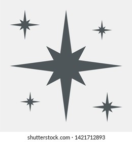 Star north vector illustration cut