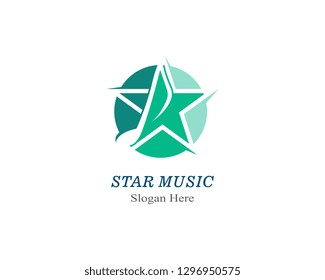 star note music logo and icon design